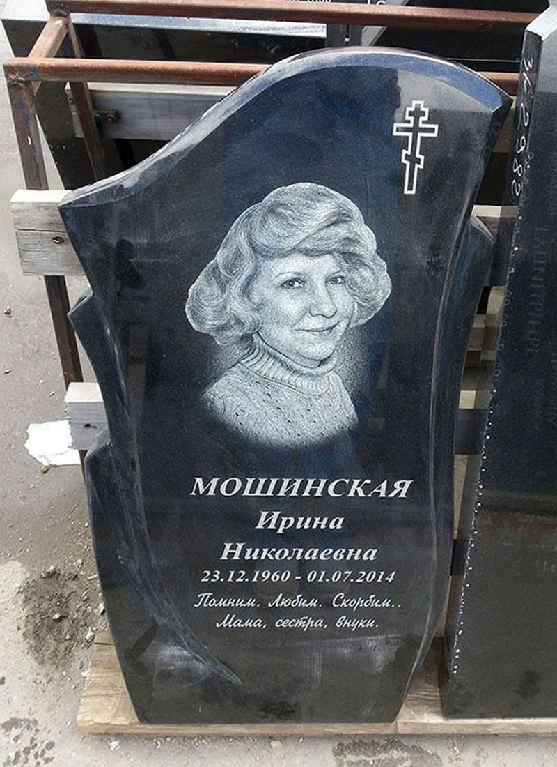 Памятник №008 из черного гранита — фото 6